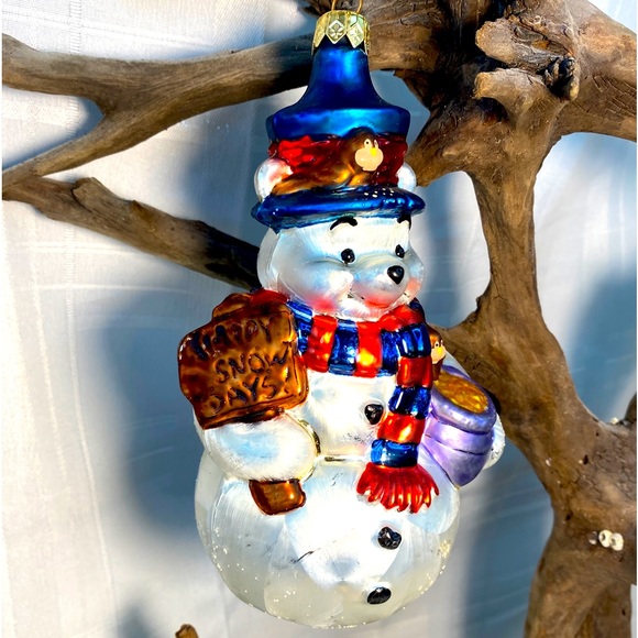 Christopher Radko Disney Winnie the Pooh Snowman Holiday Christmas Ornament 1998 - Picture 2 of 11